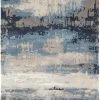 JAIPUR BENA WOOL + VISCOSE RUG: BLUE, STONE