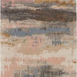 JAIPUR BENA WOOL + VISCOSE RUG: BLUSH, STONE