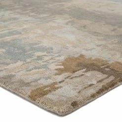JAIPUR BENA WOOL + VISCOSE RUG: SAND, STONE