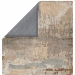 JAIPUR BENA WOOL + VISCOSE RUG: SAND, STONE