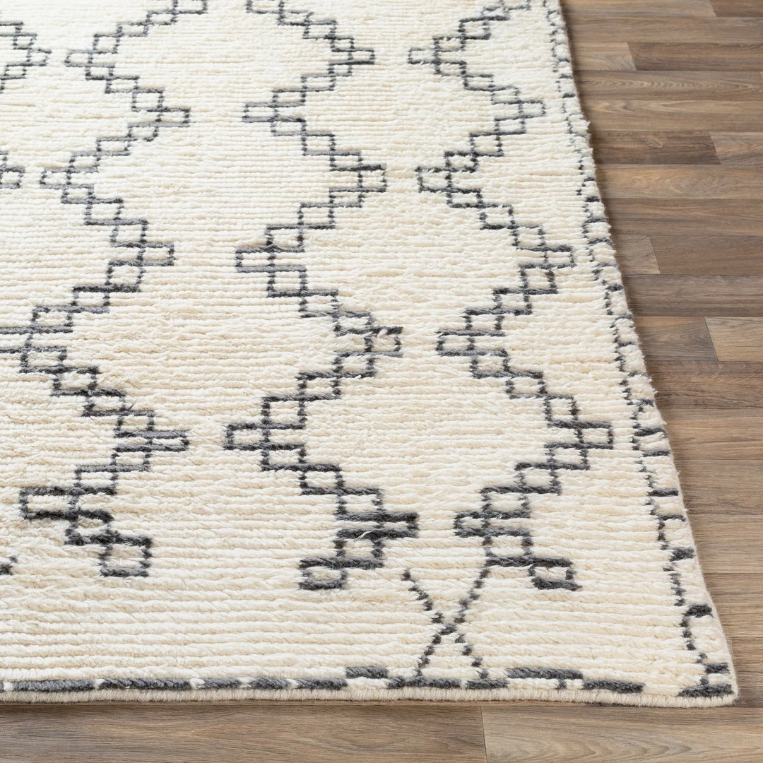 Flash Sale ๐ SURYA BENI HAND-WOVEN WOOL RUG: CREAM, GREY ๐ 4 SURYA BENI HAND-WOVEN WOOL RUG: CREAM, GREY