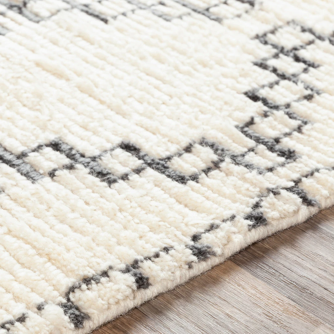 Flash Sale ๐ SURYA BENI HAND-WOVEN WOOL RUG: CREAM, GREY ๐ 6 SURYA BENI HAND-WOVEN WOOL RUG: CREAM, GREY