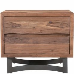 MOES BENT SMOKED ACACIA WOOD NIGHTSTAND Furniture