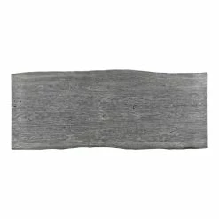 MOES Furniture BENT IRON WEATHERED GREY LIVE-EDGE DINING TABLE