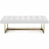 TOV BERGEN ECO LEATHER OTTOMAN: WHITE