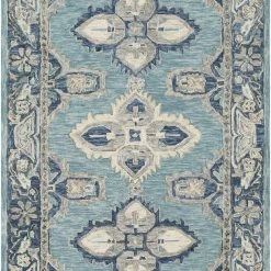 SURYA CLARA WOOL RUG: DENIM