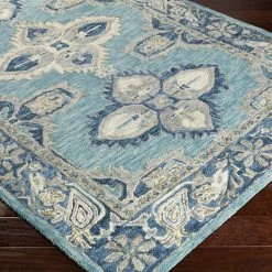 SURYA CLARA WOOL RUG: DENIM