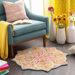 Buy ๐ฏ SURYA TALLULAH ROUND RUG โจ 28 SURYA TALLULAH ROUND RUG