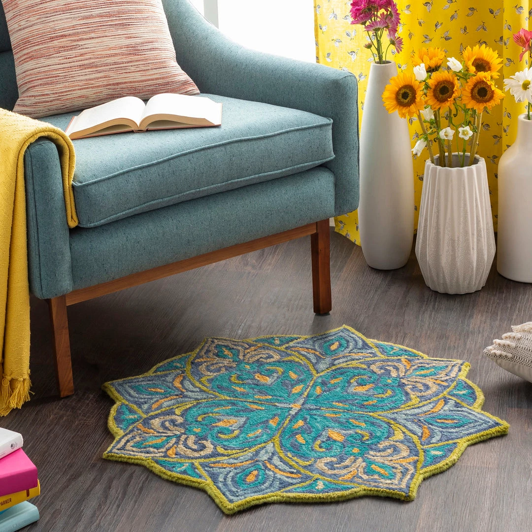 Buy ๐ฏ SURYA TALLULAH ROUND RUG โจ 16 SURYA TALLULAH ROUND RUG