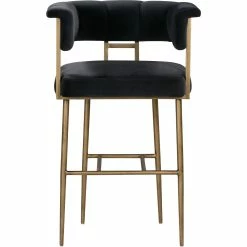 TOV BIANCA VELVET BAR STOOL