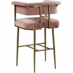 TOV BIANCA VELVET BAR STOOL
