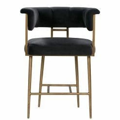 TOV BIANCA VELVET COUNTER STOOL
