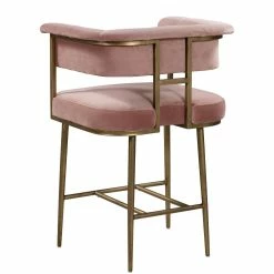 TOV BIANCA VELVET COUNTER STOOL