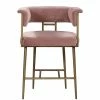 TOV BIANCA VELVET COUNTER STOOL