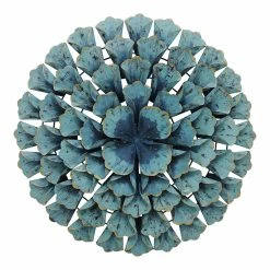 MOES BIG BLUE BLOSSOM METAL WALL ART