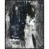 L ART "BLACK AND WHITE AND BLUE AND GIRL" CANVAS ART Wall Art