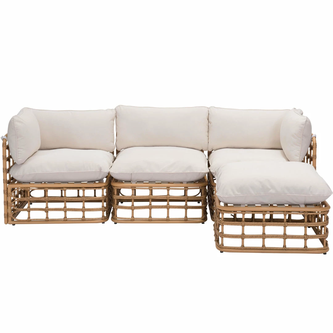 Outlet π ZUO BLANCHE SYNTHETIC RATTAN POLE MODULAR OUTDOOR SOFA π 1 ZUO BLANCHE SYNTHETIC RATTAN POLE MODULAR OUTDOOR SOFA