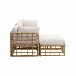 ZUO BLANCHE SYNTHETIC RATTAN POLE MODULAR OUTDOOR SOFA