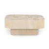 FOUR HANDS BLANCO BLEACHED BURL COFFEE TABLE