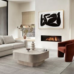 FOUR HANDS BLANCO BLEACHED BURL COFFEE TABLE