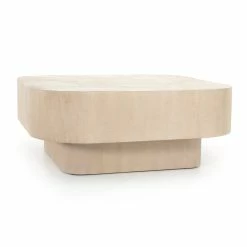 FOUR HANDS BLANCO BLEACHED BURL COFFEE TABLE