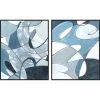 L ART "BLUE MEDLEY" CANVAS ART DIPTYCH Wall Art