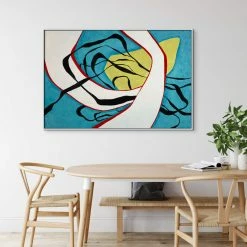 L ART "BLUE SCENE" CANVAS ART Wall Art