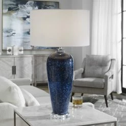 UTTERMOST Lighting BLUE STARGAZER ART GLASS LAMP