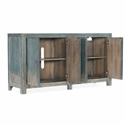 HOOKER BOHEME RUSTIC FRENCH BLUE MEDIA CREDENZA