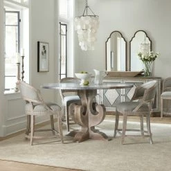 Discount βοΈ HOOKER Furniture BOHEME ZINC TOP ROUND DINING TABLE π 12 HOOKER Furniture BOHEME ZINC TOP ROUND DINING TABLE