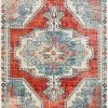 SURYA KINNARA DISTRESSED RUG: RED