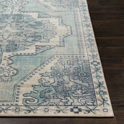 SURYA KINNARA DISTRESSED RUG: BLUE