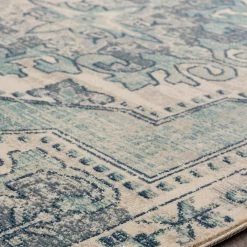 SURYA KINNARA DISTRESSED RUG: BLUE
