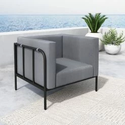 Cheap β ZUO BECK OUTDOOR ARM CHAIR: GREY 𧨠14 ZUO BECK OUTDOOR ARM CHAIR: GREY