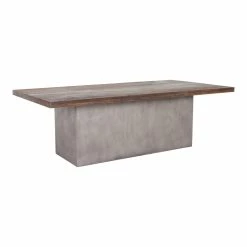 MOES 8' KAIA OAK + CONCRETE DINING TABLE Kitchen + Dining