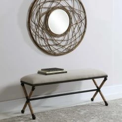 UTTERMOST BRADDOCK NATURAL CANVAS BENCH