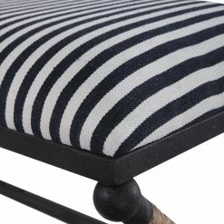 UTTERMOST Furniture BRADDOCK NAVY STRIPED BENCH