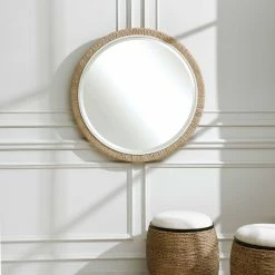 Cheap π€© UTTERMOST BRAIDED BANANA LEAF ROUND MIRROR π 11 UTTERMOST BRAIDED BANANA LEAF ROUND MIRROR