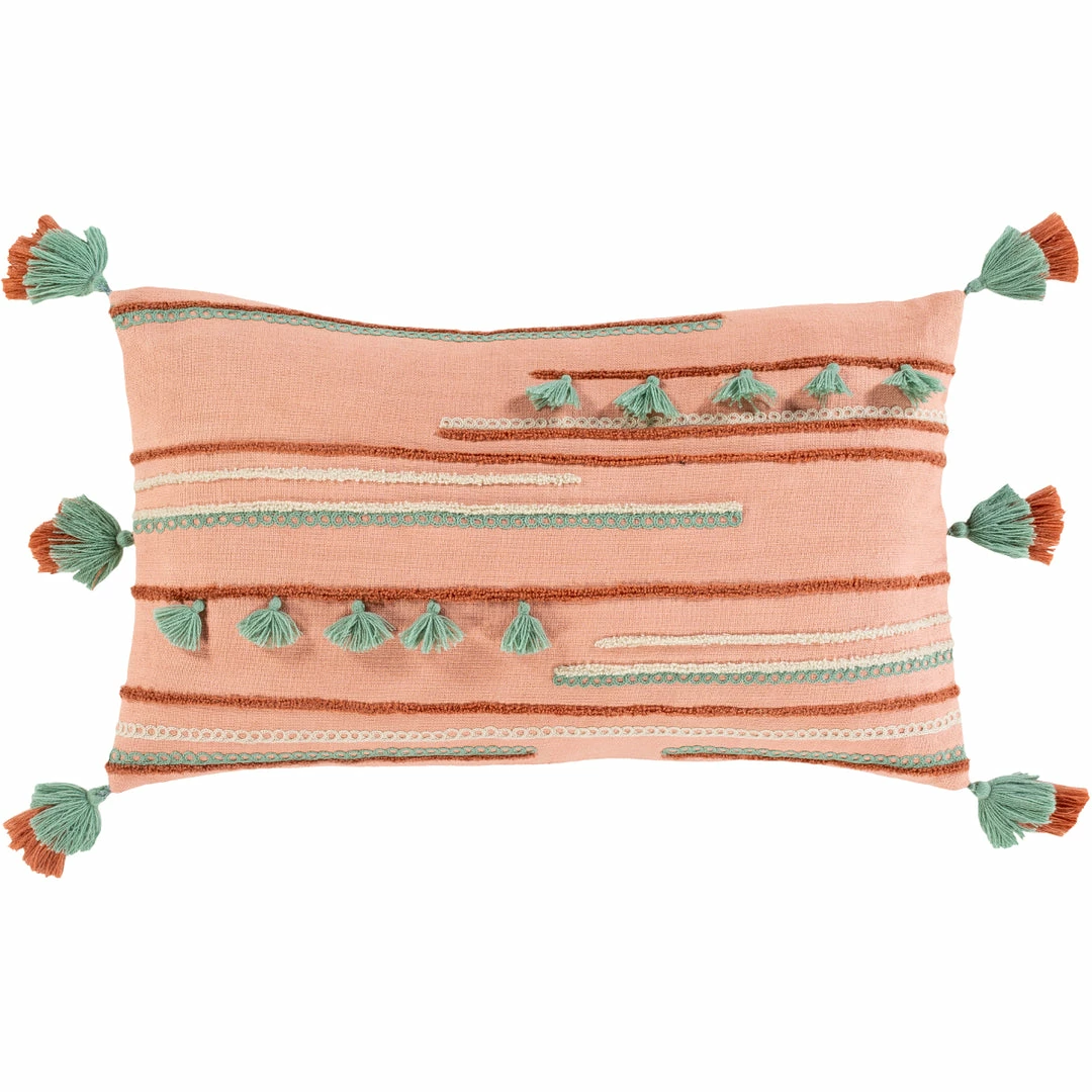 Best Pirce 🔔 SURYA KALAHARI EMBROIDERED TASSEL LUMBAR PILLOW ❤️ 1 SURYA KALAHARI EMBROIDERED TASSEL LUMBAR PILLOW