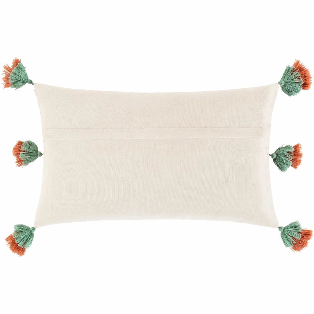 Best Pirce 🔔 SURYA KALAHARI EMBROIDERED TASSEL LUMBAR PILLOW ❤️ 3 SURYA KALAHARI EMBROIDERED TASSEL LUMBAR PILLOW