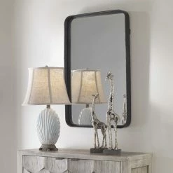 UTTERMOST Mirrors BRITTA MATTE BLACK VANITY MIRROR