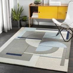 Flash Sale π SURYA DERRICK TUFTED WOOL RUG: BLUE HAZE, GREY π€© 6 SURYA DERRICK TUFTED WOOL RUG: BLUE HAZE, GREY