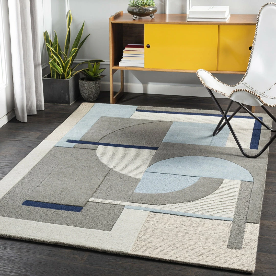 Flash Sale π SURYA DERRICK TUFTED WOOL RUG: BLUE HAZE, GREY π€© 2 SURYA DERRICK TUFTED WOOL RUG: BLUE HAZE, GREY