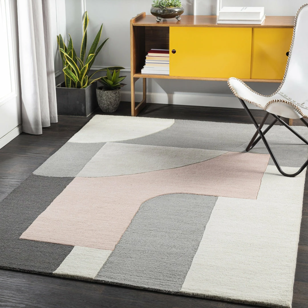 Top 10 ๐ฅ SURYA DEMI TUFTED WOOL RUG: BLUSH, GREY โ 2 SURYA DEMI TUFTED WOOL RUG: BLUSH, GREY