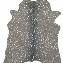LOLOI QUINN FAUX HIDE RUG: GRAPHITE, SILVER