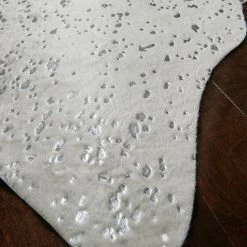 LOLOI QUINN FAUX HIDE RUG: STONE, SILVER