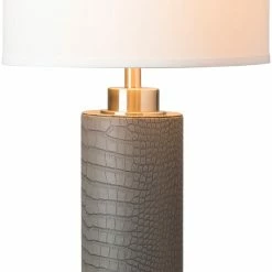 New ๐ SURYA FAUX CROC LAMP: GRAY Lighting ๐ 5 SURYA FAUX CROC LAMP: GRAY Lighting