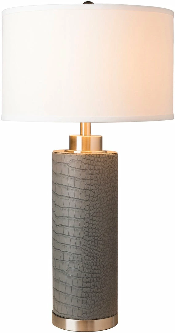 New ๐ SURYA FAUX CROC LAMP: GRAY Lighting ๐ 3 SURYA FAUX CROC LAMP: GRAY Lighting