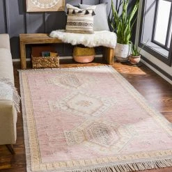 SURYA BURSA INDOOR-OUTDOOR RUG: ROSIE PINK