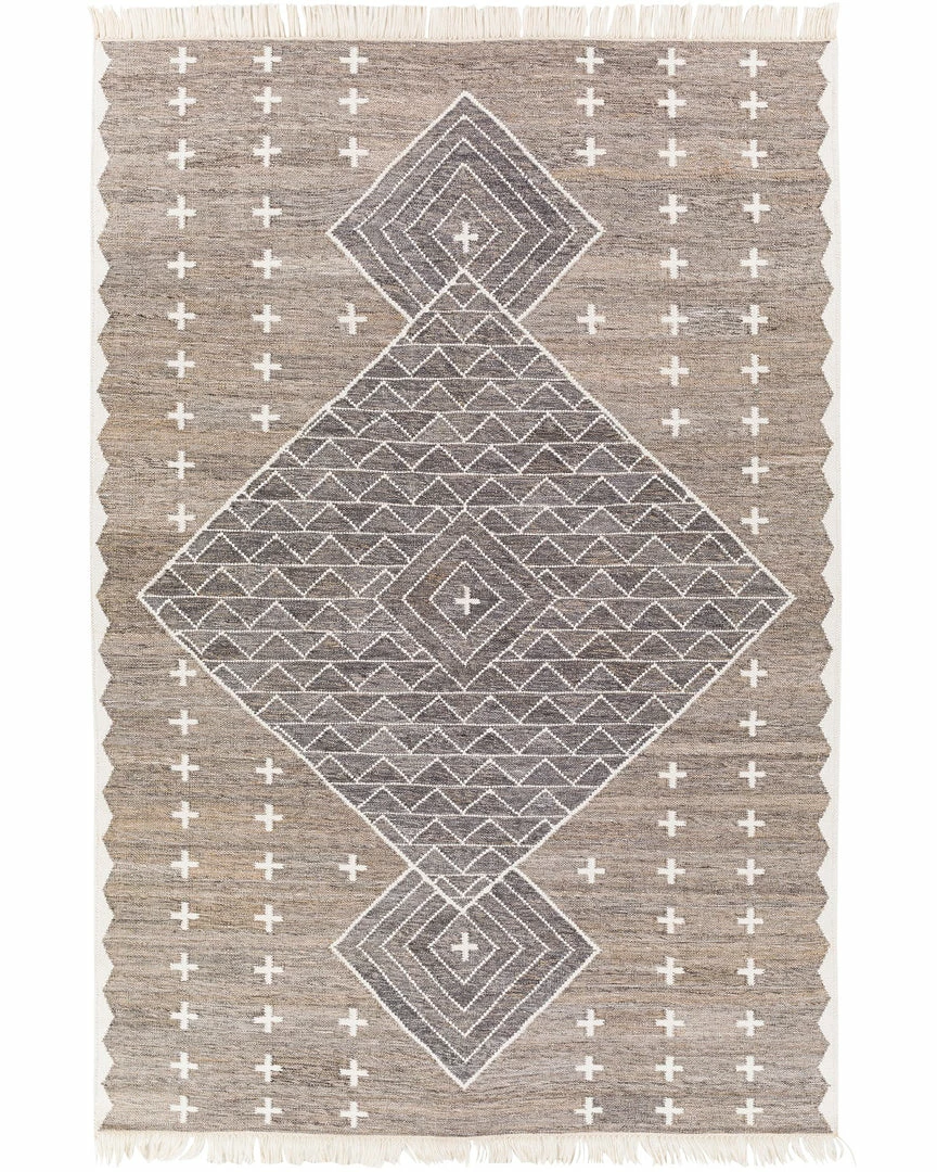 Wholesale 🤩 SURYA BURSA INDOOR-OUTDOOR RUG: TAUPE, CHARCOAL ❤️ 1 SURYA BURSA INDOOR-OUTDOOR RUG: TAUPE, CHARCOAL